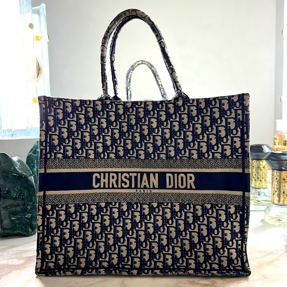 Christian Dior Book Tote Oblique Canvas large